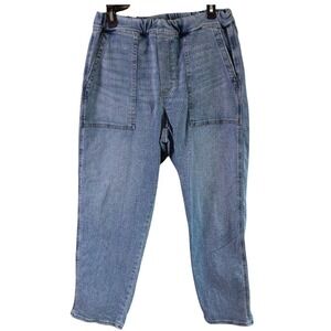 Madewell Perfect Summer Jean Balloon Crop Light Wash Relaxed Tapered Denim M